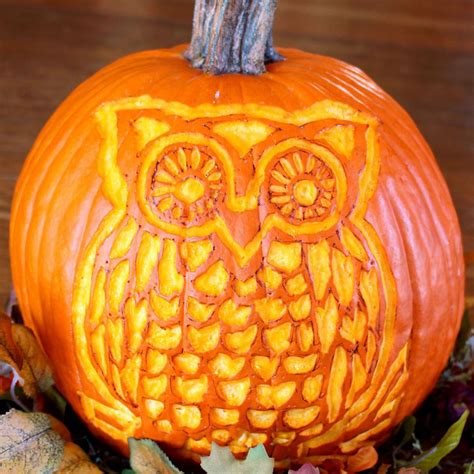 Owl Pumpkin Carving DIY Woodland Owl Pumpkin Carving (Free Stencil