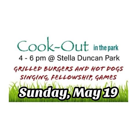 Church Cookout @ Stella Duncan (Bemis) Park, 116 Bemis Lane, Jackson ...