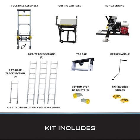 Tie Down TranzPorter Roofing Platform TP400 Honda Engine Ladder hoists ...