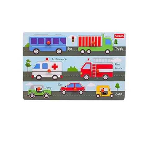 Funskool Wooden Puzzle Vechile – Rainbow Toys