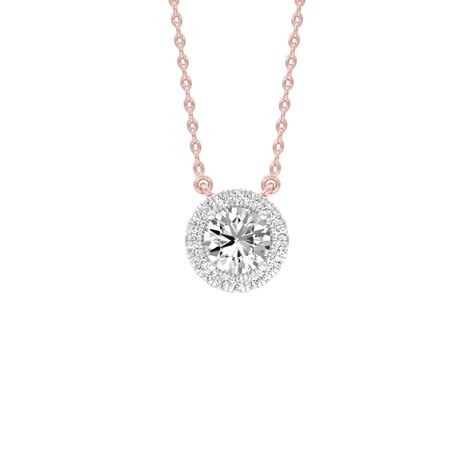 Classic Round Halo Diamond Chain Necklace – Limelight Diamonds