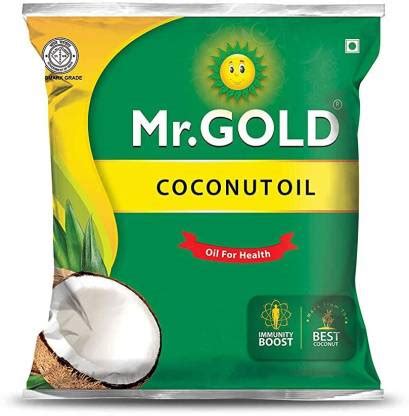 Mr. Gold Coconut Oil Pouch 500 ML Coconut Oil Pouch Price in India ...