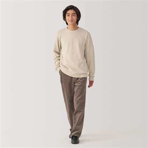 Men's Soy fiber mid-gauge crew neck L/Slv sweater