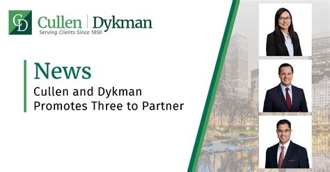 Cullen and Dykman Promotes Three to Partner - Cullen and Dykman LLP