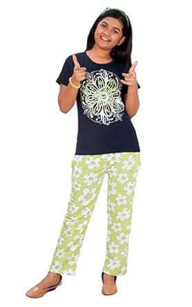 Buy Cotton Decode Girls Nightwear T-Shirt & Pyjama Set | Regular Fit ...