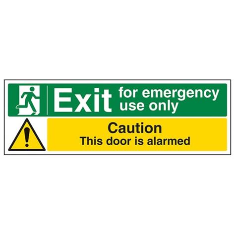 Buy Safe Condition Exit - Exit For Emergency Use Only / Door Alarmed ...