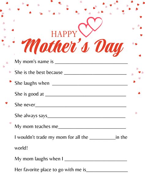 6 All About Mom Mother's Day Printable Sheets — xoxoerinsmith.com