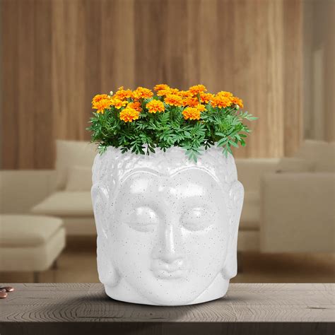Justoriginals Buddha Shape Ceramic Plant Container (Height 16.5Cm ...