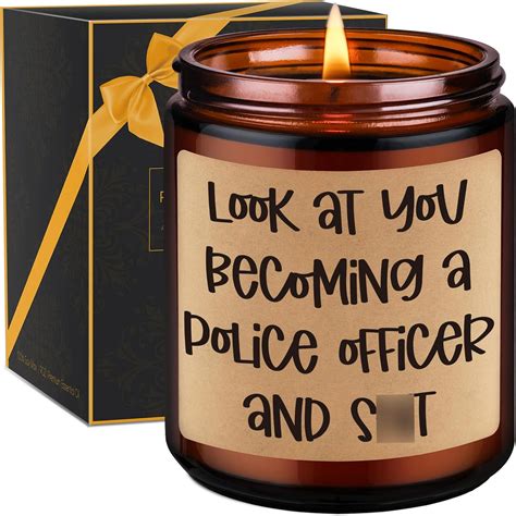 Amazon.com: GSPY Cop Candle, Police Officer Gifts for Men, Women ...