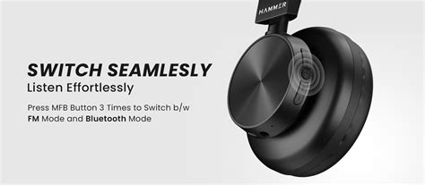 Buy HAMMER Bash Lite Bluetooth Headphones with Mic, Deep Bass, 40 mm ...
