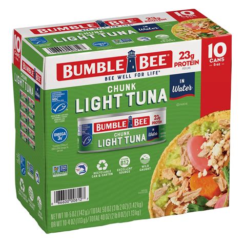 Snapklik.com : Bumble Bee Chunk Light Tuna In Water, 5 Oz Cans