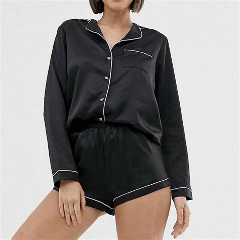 Loungeable Women's Black and White Pajamas | Depop