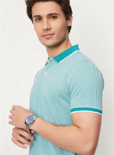 Buy Men Printed Slim Fit Polo Online at just Rs. 699.0 - 1000012345243 ...