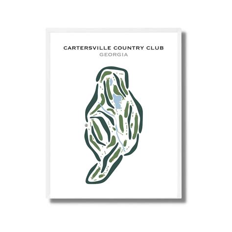 Cartersville Country Club, GA | Golf Course Map, Golf Map, Golfer Gift ...
