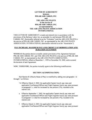 Fillable Online LETTER OF AGREEMENT - Atlas Air Inc Fax Email Print ...