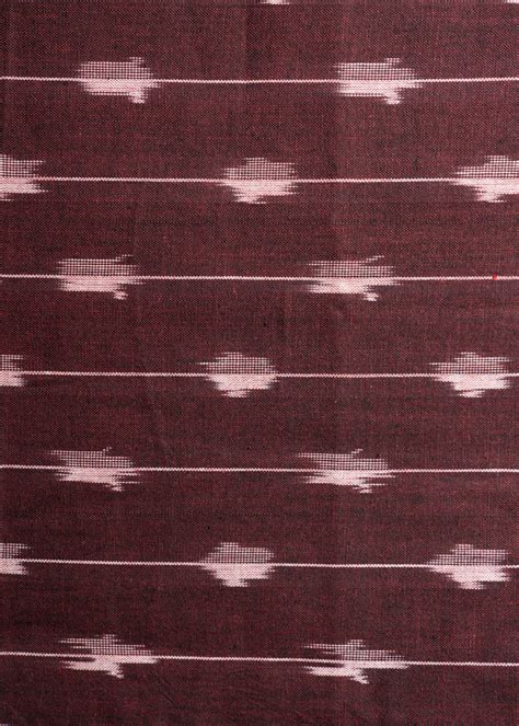 Maroon Cotton Ikat Fabric – Sujatra