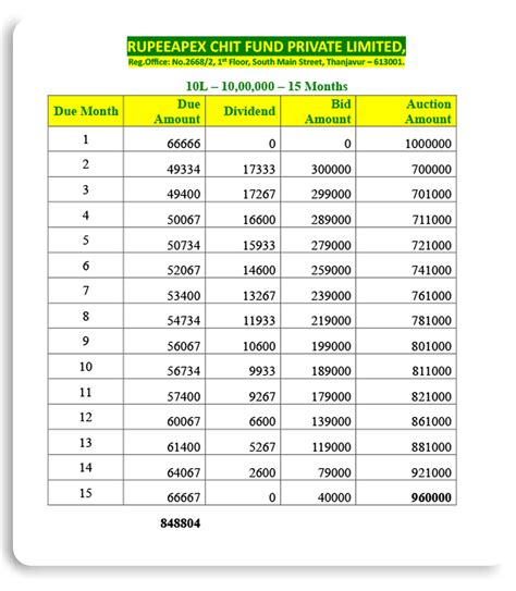RUPEEAPEX CHITS FUNDS PRIVATE LTD