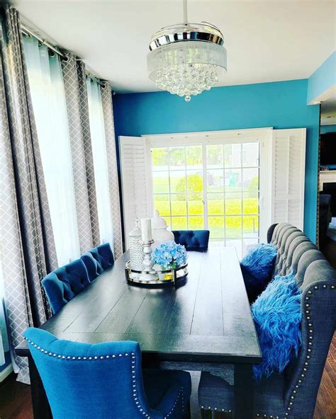 Green And Blue Dining Room