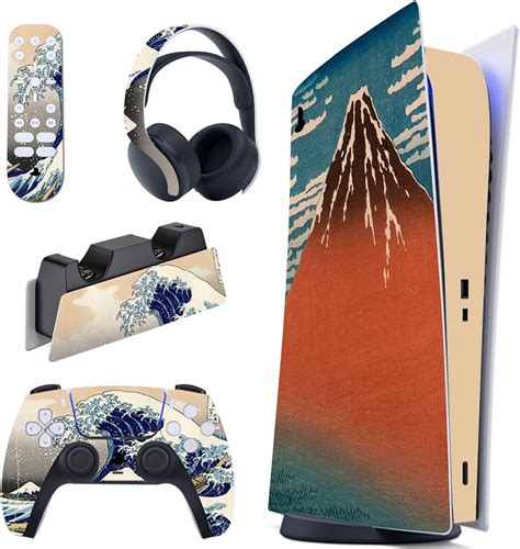 Buy PlayVital The Great Wave Full Set Skin Decal for PS5 Console ...