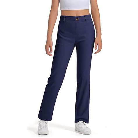Aihuaihua Boys Girls Dress Pants for Kids Flat Front School Uniform ...