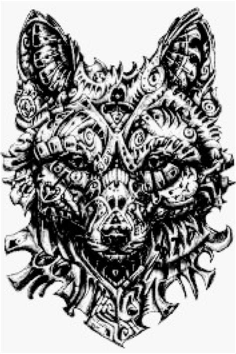 Steampunk Fox Drawing