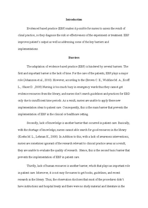 Evidence based practice - Introduction Evidenced based practice (EBP ...