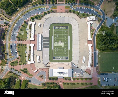 Aerial view of Jerry Richardson Stadium at the University of North ...