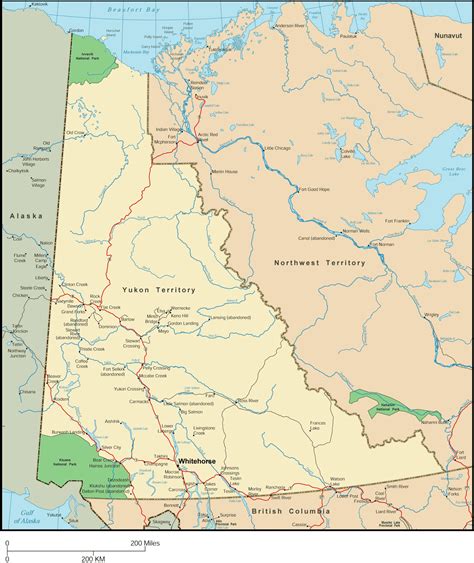 Yukon Map - Detailed Map of Yukon Territory