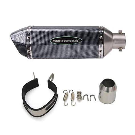 Exhaust Muffler Carbon Fiber 1.5-2"Inlet with Removable DB Killer for ...