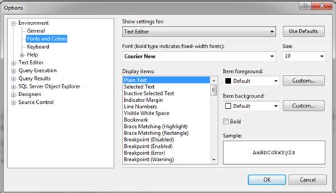 Image result for Visual Studio SQL Font