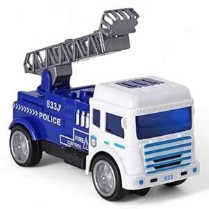 SHAKTISM Police Ladder Fire Truck Toy, Fire & Police Rescue Vehicle ...