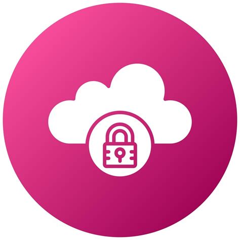 Cloud locked icon style | Premium Vector