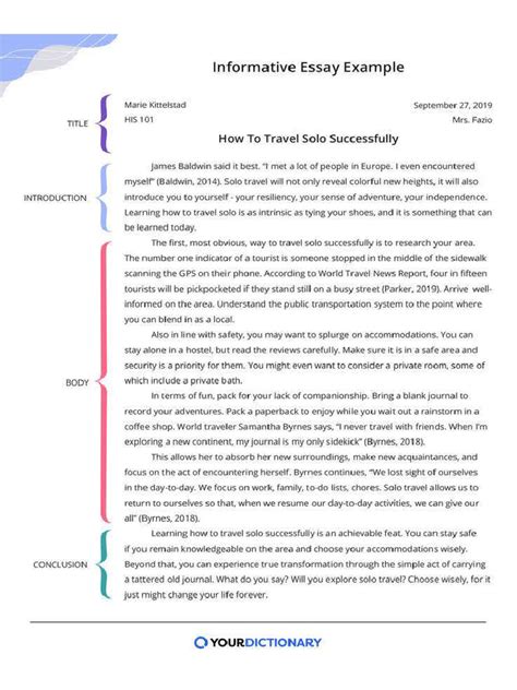 Informative Essay Sample 的图像结果