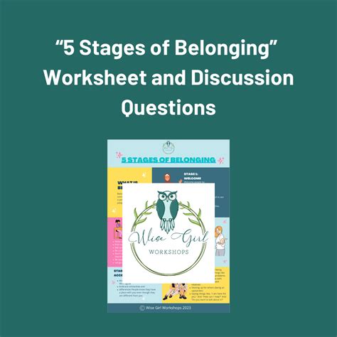 “5 Stages of Belonging” Worksheet and Discussion Questions