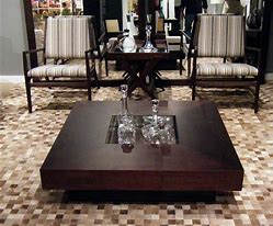 Image result for Low Square Coffee Table Leather Top Metal Frame