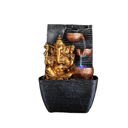 DECORWALE Tabletop Water Fountain,Environmental Resin Ganesha Fountain ...