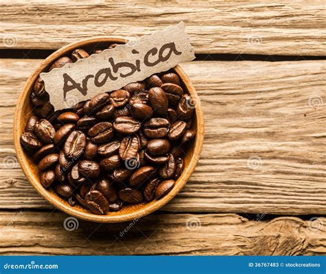 Bowl of Arabica Coffee Beans Stock Image - Image of aerial, country ...