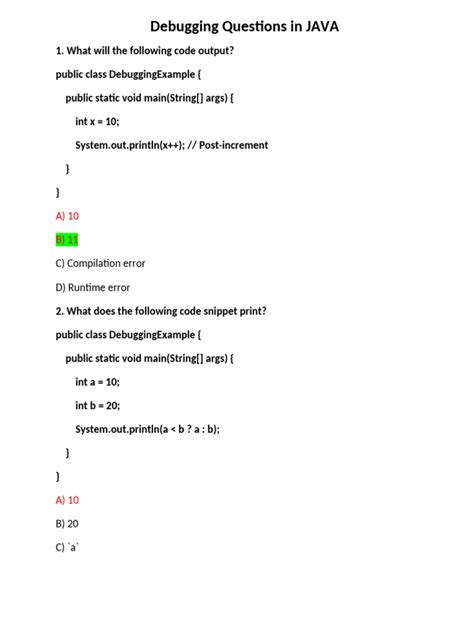 Image result for Debugging Questions in Java