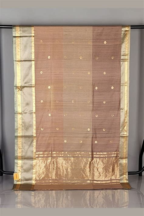 Buy Traditional Saree in Beige Tussar Silk | Sundari