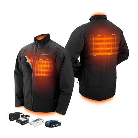 HART 20-Volt Heated Jacket Kit, Black, Male XL, (1) 1.5Ah Lithium-Ion ...