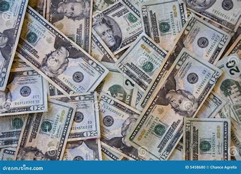 Piles of Twenty Dollar Bills Stock Photo - Image of wealthy, piled: 5458680