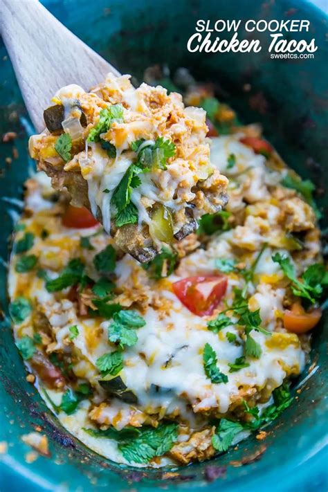 Easy Keto Slow Cooker Chicken Taco Bowls Recipe - Sweet Cs Designs ...