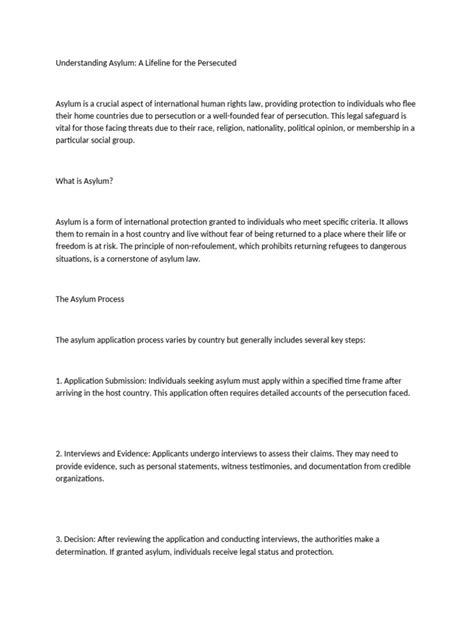 Image result for Asylum Paper Sample