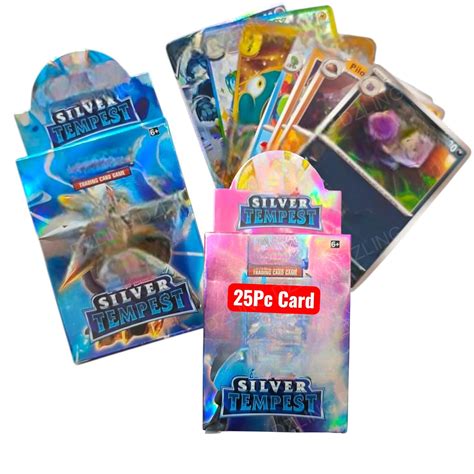 DZLING Poke Trading Card Game Pack with Paper Box, VMAX GX V-Star EX ...