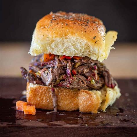 Easy Smoked Italian Roast Beef Sliders Recipe - Vindulge