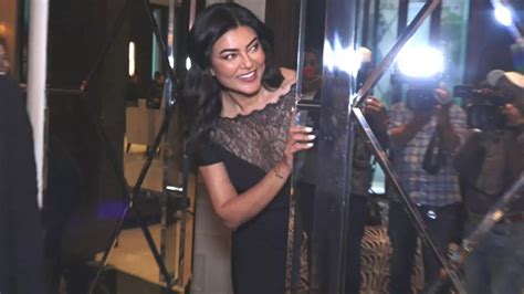 Sushmita Sen stuns in black dress as she gets papped at an event in Mumbai