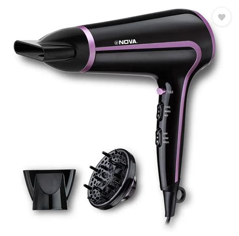 NOVA NHP 8219 Professional Hair Dryer (1600 W, Black) – Million Lights