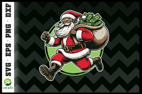 Santa Claus and Money SVG Gráfico por Enistle · Creative Fabrica