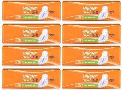 Whisper Choice Extra long 7 Pads Sanitary Pad | Buy Women Hygiene ...