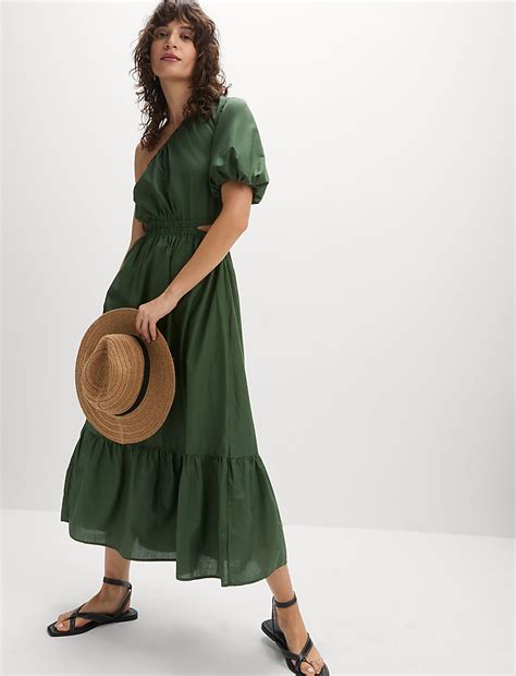 Buy Pure Cotton One Shoulder Beach Dress at Marks & Spencer